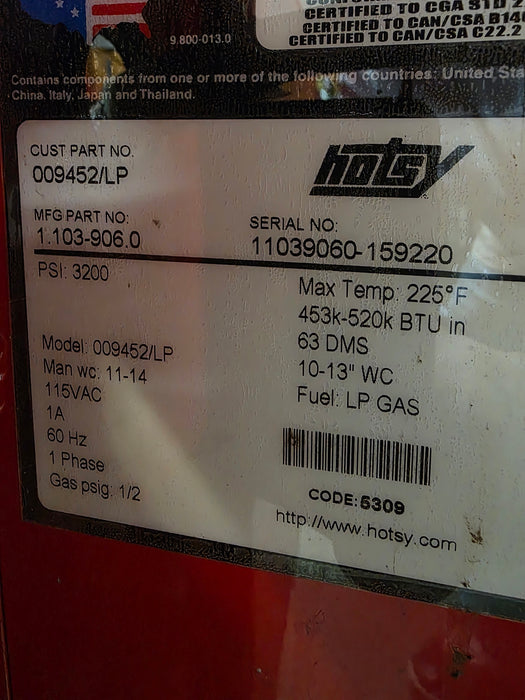 Used Hotsy Heater 9452 - LP