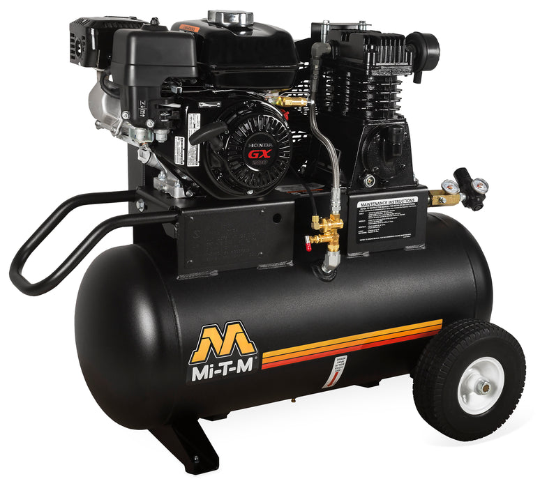 20-Gallon Industrial Single Stage Gasoline Air Compressor (Honda Engine)