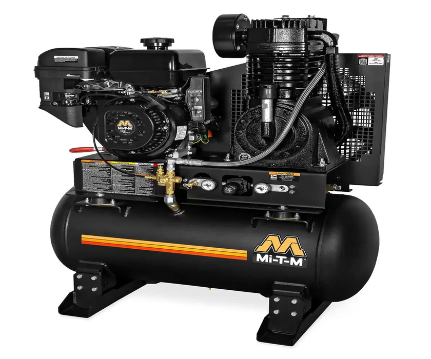 80-Gallon Two Stage Gasoline - Tank Mount - Mi-T-M Engine