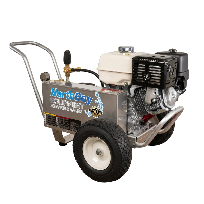 4.0 GPM @ 4000 PSI, Belt Drive, Aluminum Frame Honda Gasoline Engine