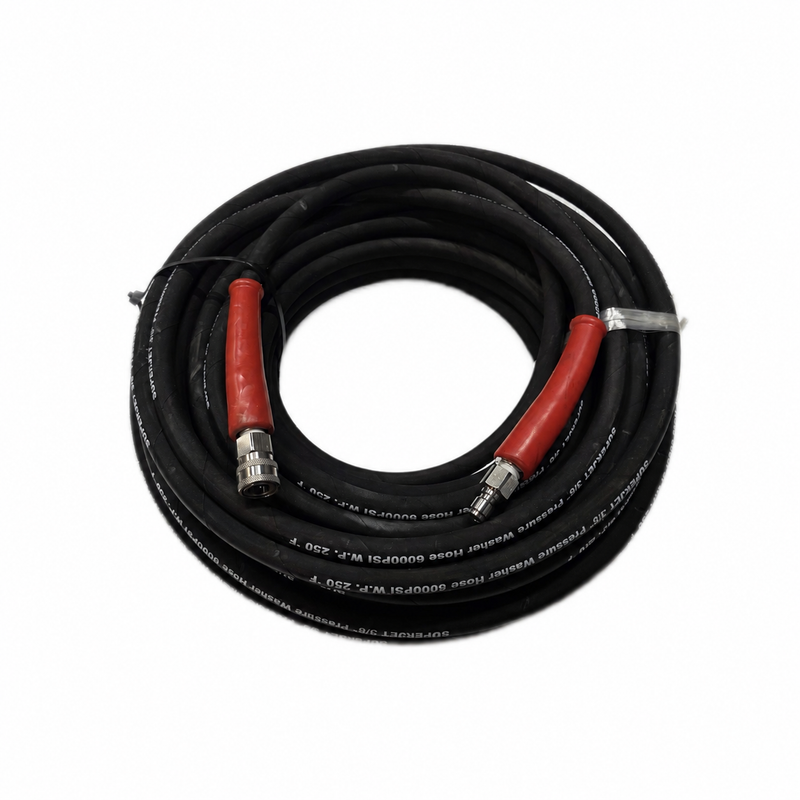 100-Foot R2 Black Pressure Washer Hose – 6,000 PSI, 250°F