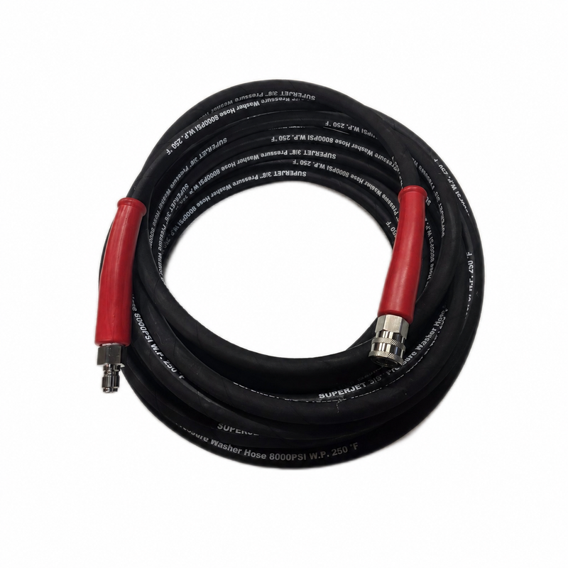 50-Foot R2 Black Pressure Washer Hose – 6,000 PSI, 250°F