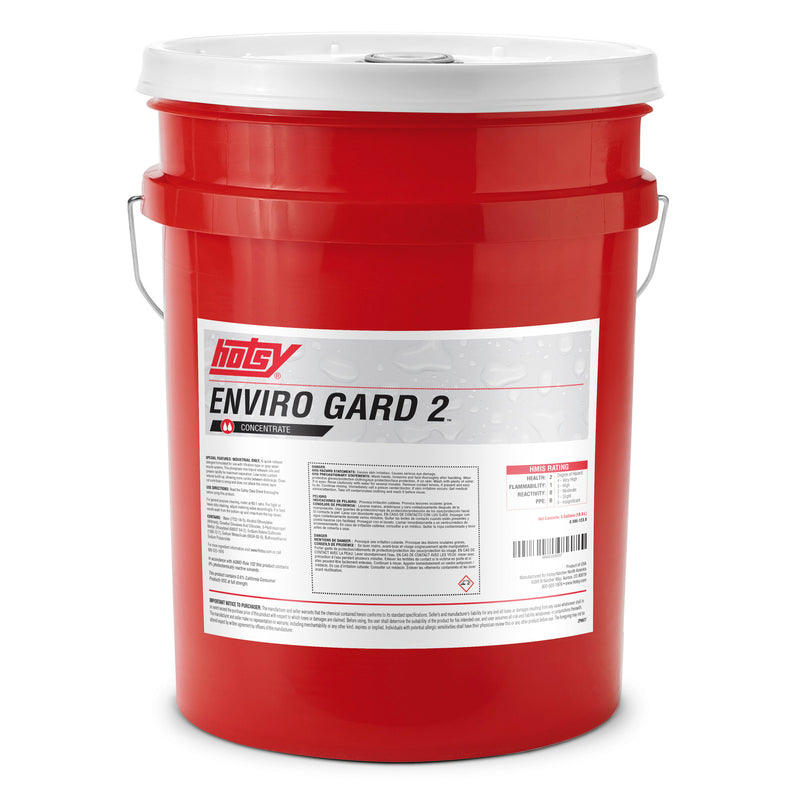 Red bucket labeled 'Enviro Gard 2' on a white background