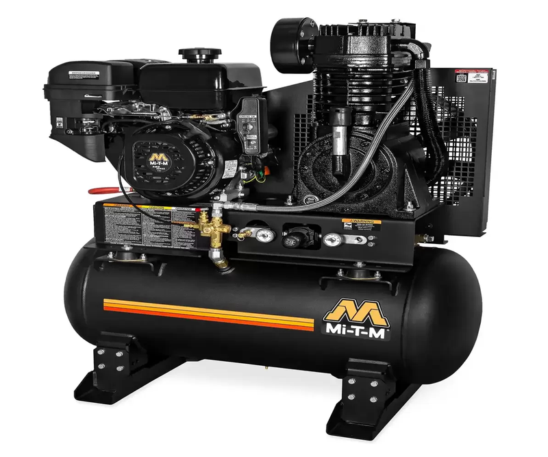 80-Gallon Two Stage Gasoline - Tank Mount - Mi-T-M Engine