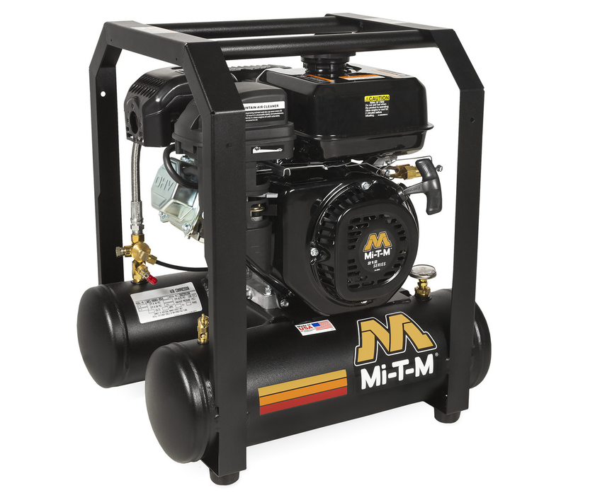 5-Gallon Industrial Single Stage Gasoline Air Compressor (Mi-T-M Engine)