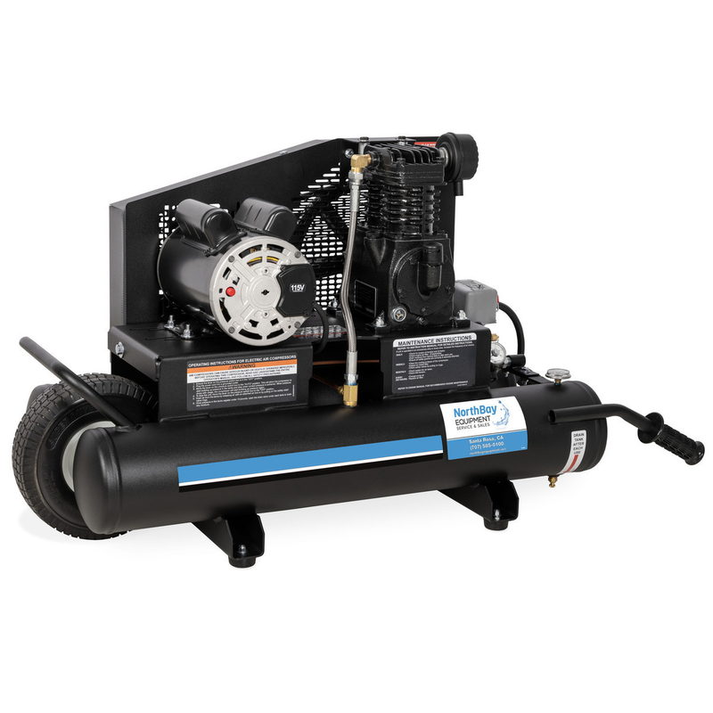8-GALLON Industrial Single Stage – Electric 8.2 CFM @ 90PSI