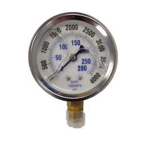 4000 PSI Pressure Gauge, Stainless Steel