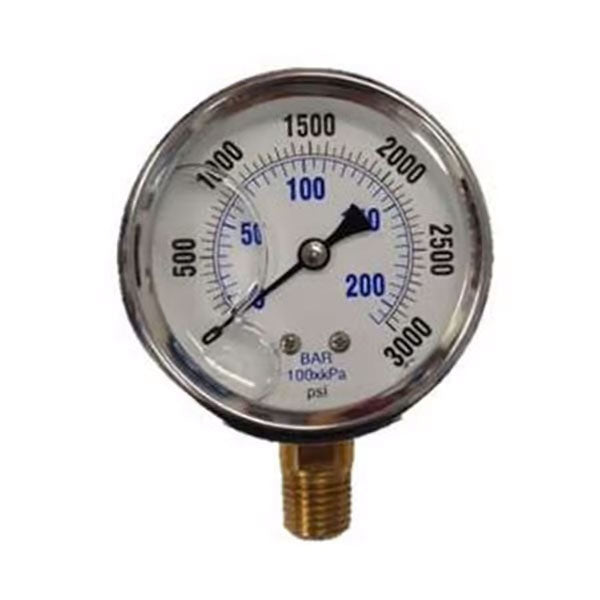 3000 PSI Pressure Gauge, Stainless Steel